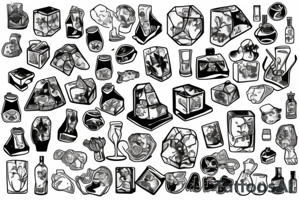 ice cubes tattoo idea