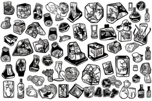 ice cubes tattoo idea