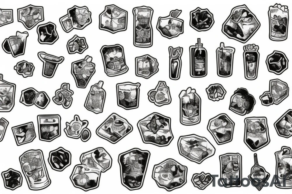 ice cubes tattoo idea