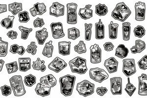 ice cubes tattoo idea
