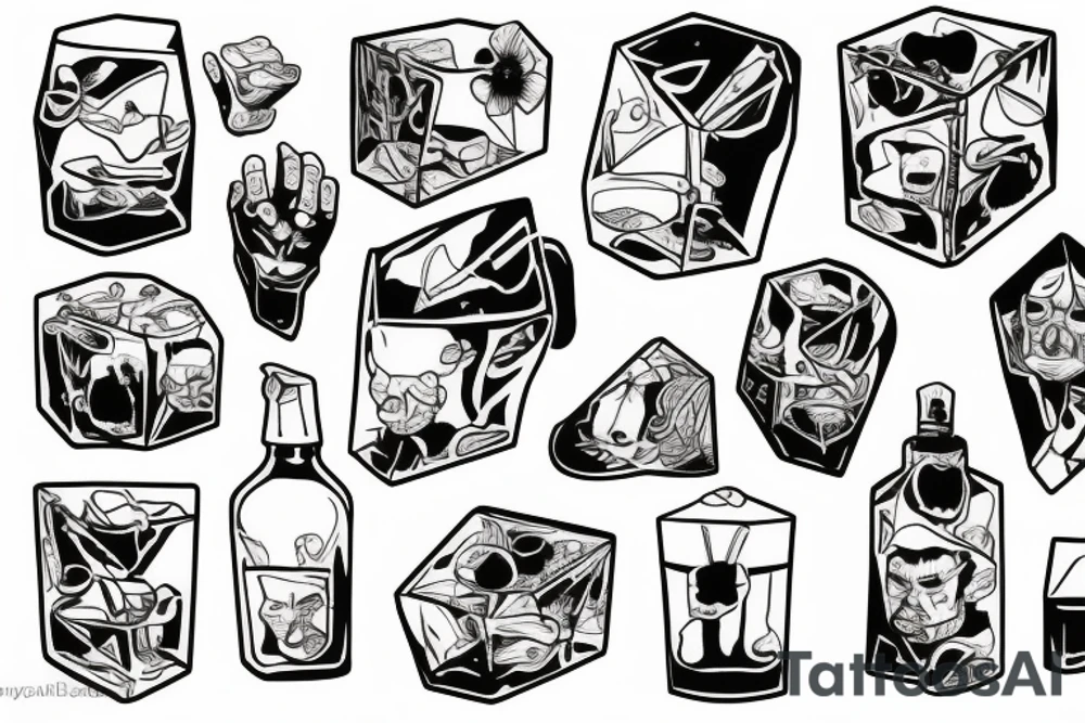 ice cubes tattoo idea