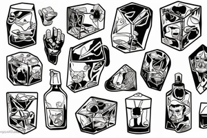 ice cubes tattoo idea