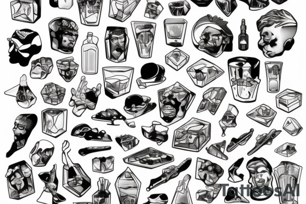 ice cubes tattoo idea