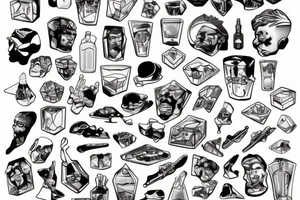 ice cubes tattoo idea