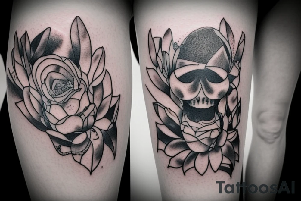 dark knee tattoo idea tattoo idea