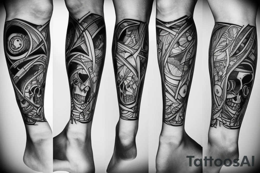 dark knee tattoo idea tattoo idea