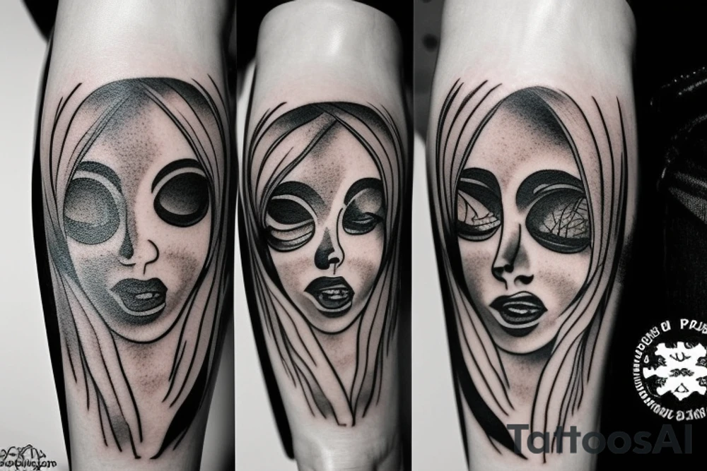 dark knee tattoo idea tattoo idea