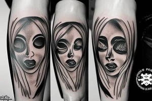 dark knee tattoo idea tattoo idea