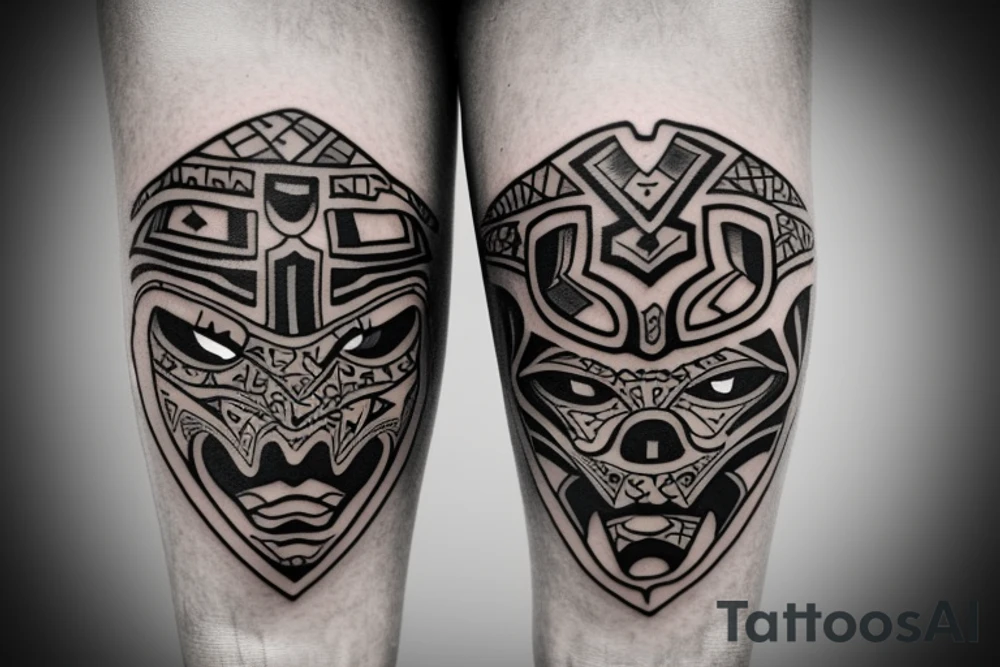 dark knee tattoo idea tattoo idea
