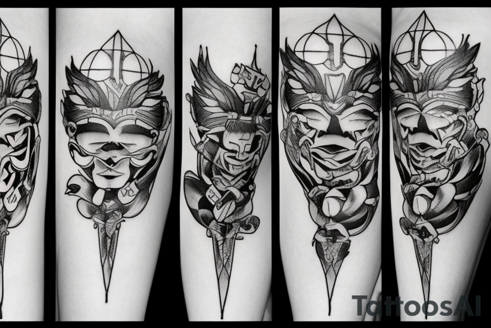 dark knee tattoo idea tattoo idea