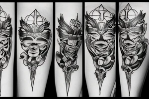 dark knee tattoo idea tattoo idea