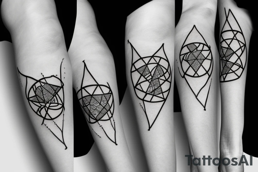 dark knee tattoo star tattoo idea