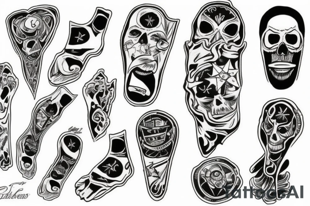 dark knee tattoo star tattoo idea