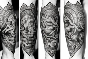 knee tattoo tattoo idea