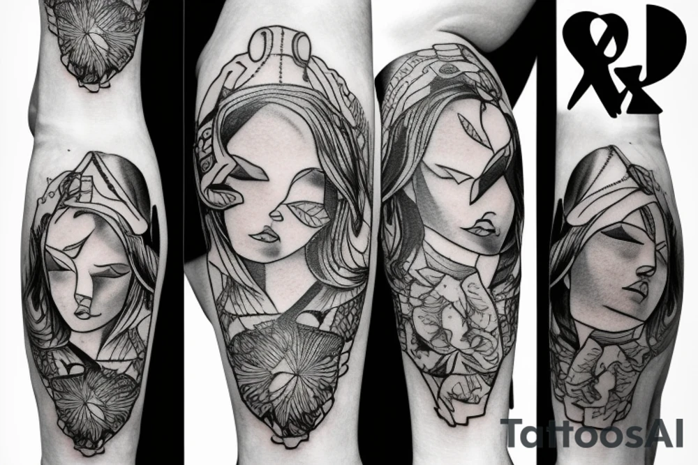 knee tattoo tattoo idea