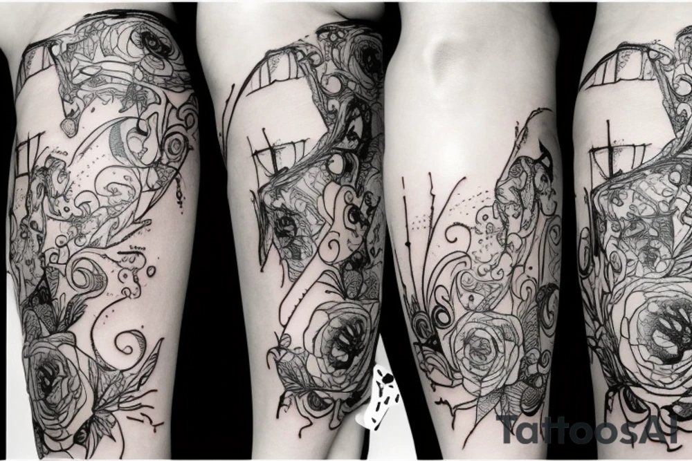 knee tattoo tattoo idea
