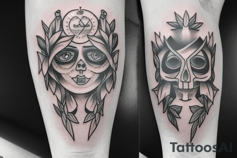 knee tattoo tattoo idea