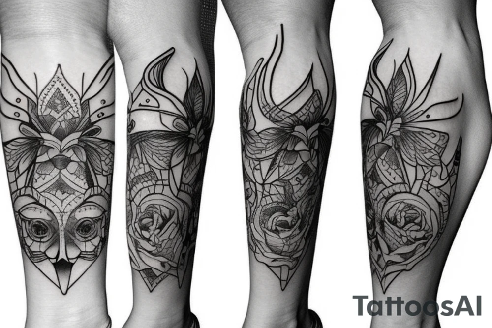 knee tattoo tattoo idea