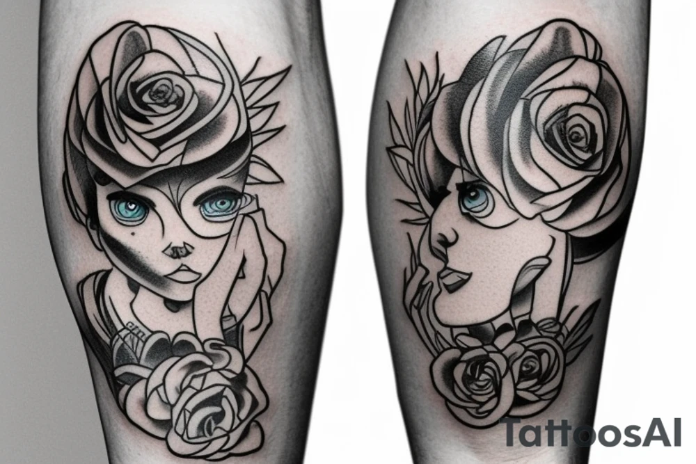 knee tattoo tattoo idea
