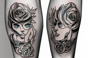 knee tattoo tattoo idea