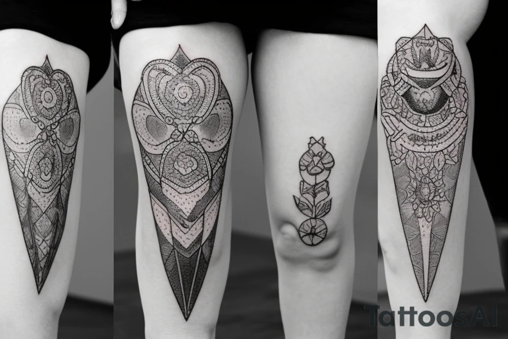 knee tattoo tattoo idea