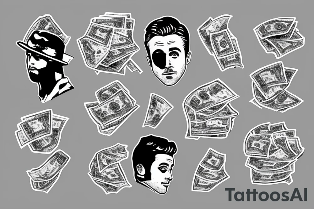 ryan gosling counting money tattoo idea