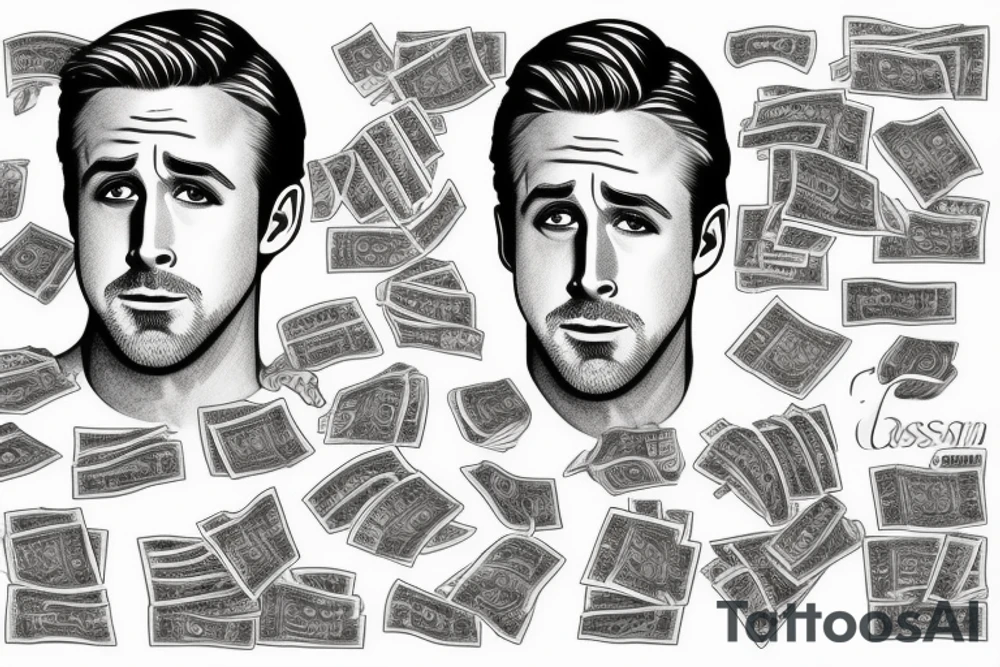 ryan gosling counting money tattoo idea