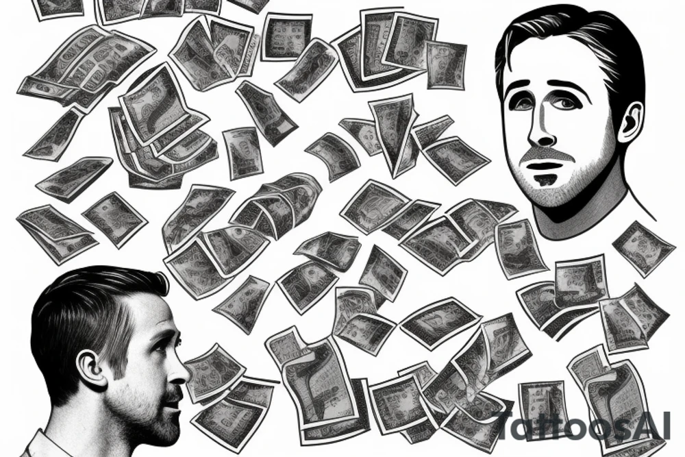 ryan gosling counting money tattoo idea