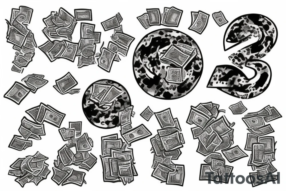 counting money tattoo idea
