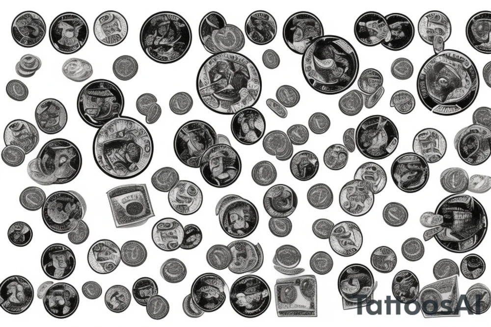 counting money tattoo idea
