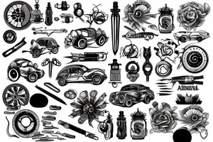 Autobody repair shop tattoo idea