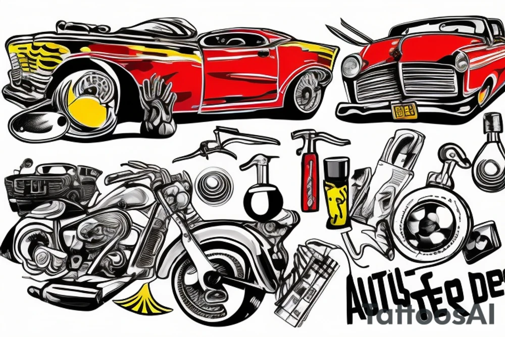 Autobody repair shop tattoo idea