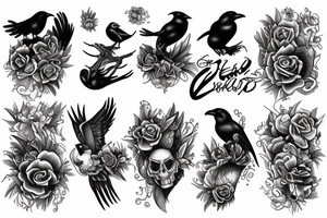 crow falls tattoo idea