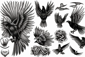 crow falls tattoo idea
