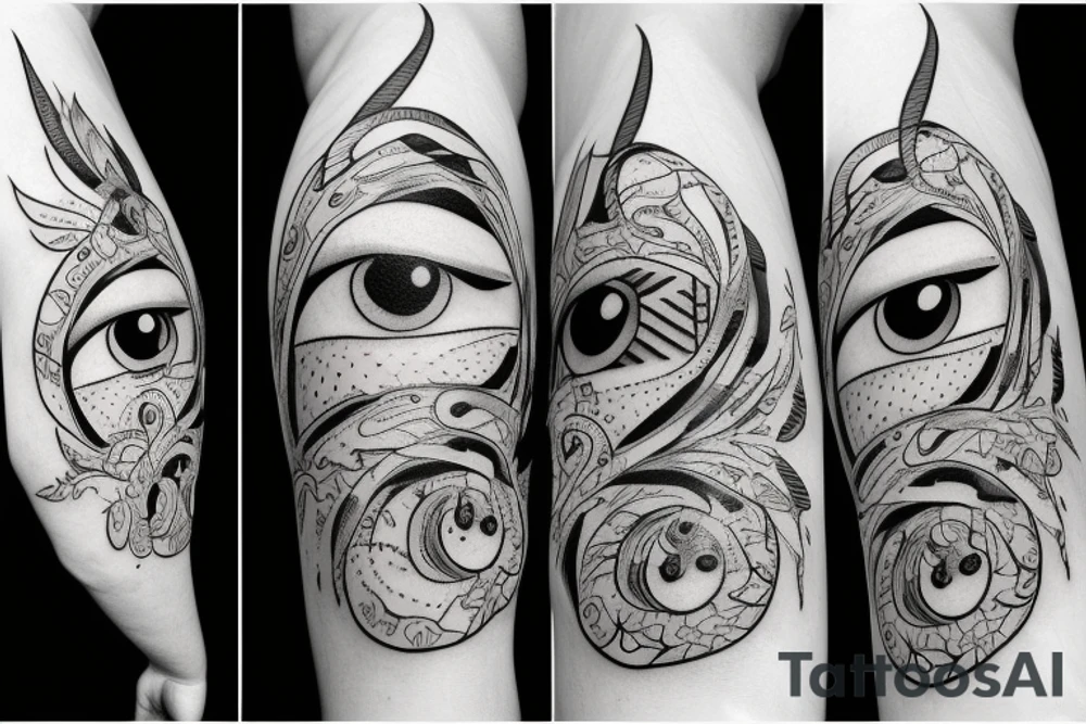 crying eyes tattoo idea