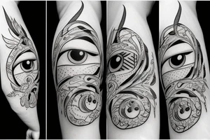 crying eyes tattoo idea
