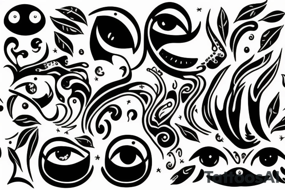 crying eyes tattoo idea