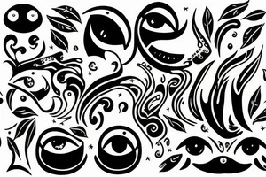 crying eyes tattoo idea