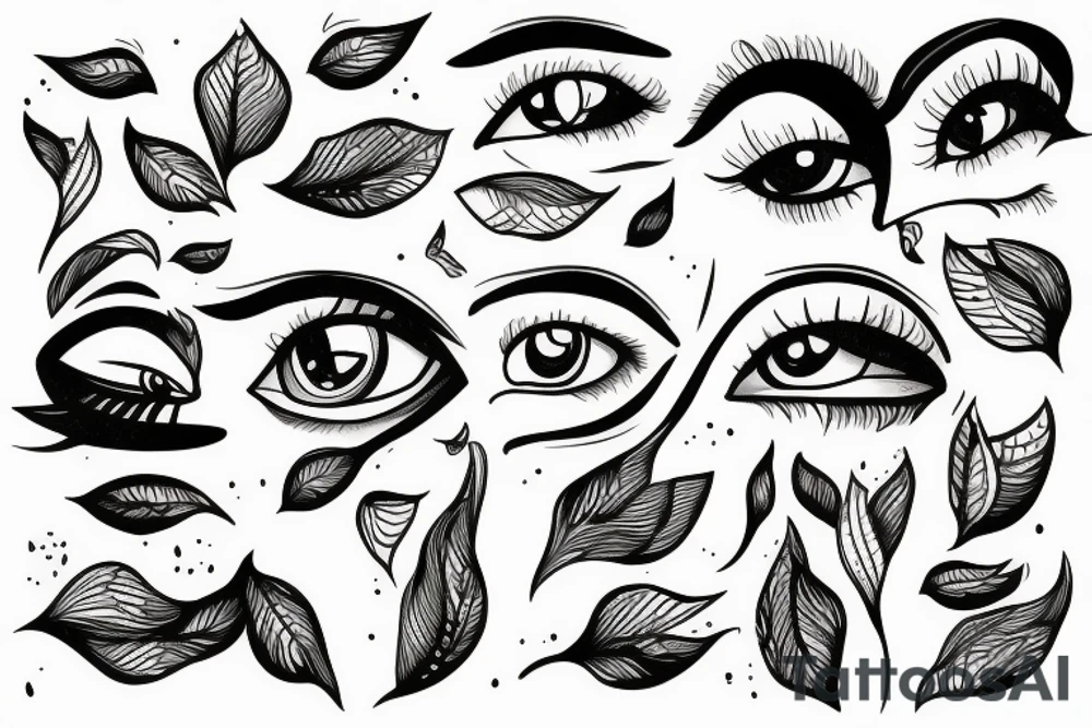 crying eyes tattoo idea