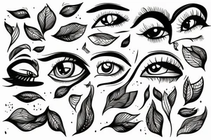 crying eyes tattoo idea