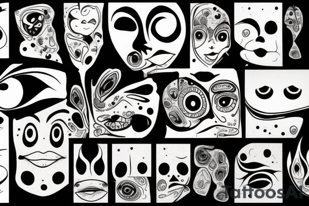 crying eyes tattoo idea