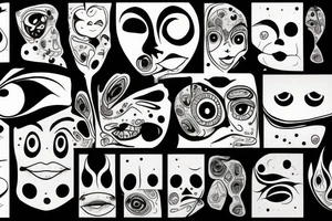 crying eyes tattoo idea