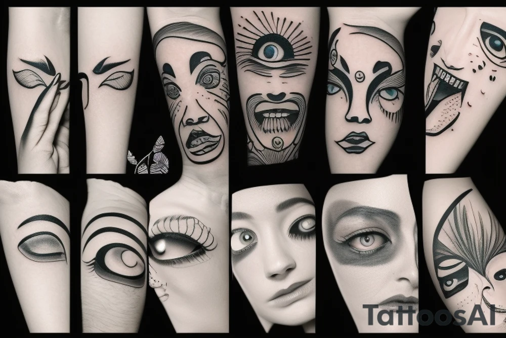 crying eyes tattoo idea