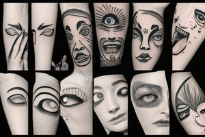 crying eyes tattoo idea
