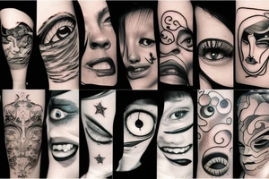 crying eyes tattoo idea