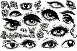 crying eyes tattoo idea