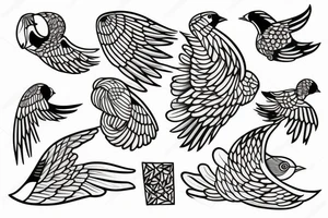 the art of flying birds tattoo idea