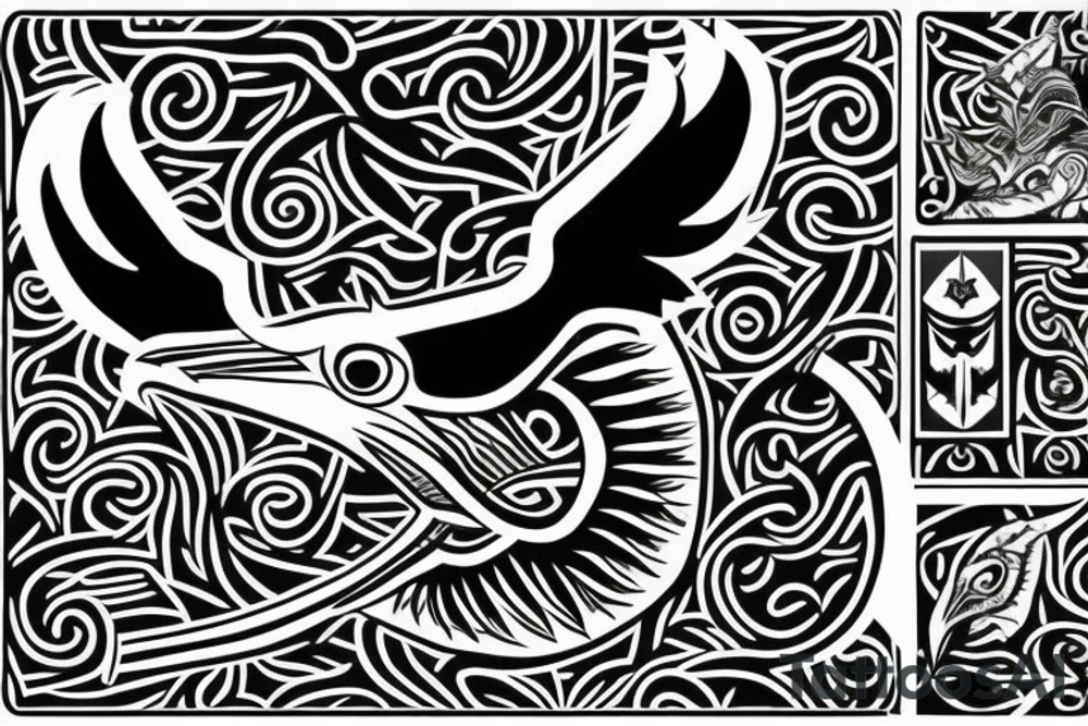 Viking raven tattoo idea