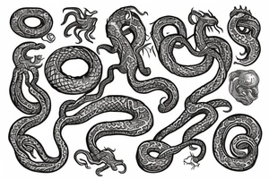 uroboros, snake in cyrcle tattoo idea