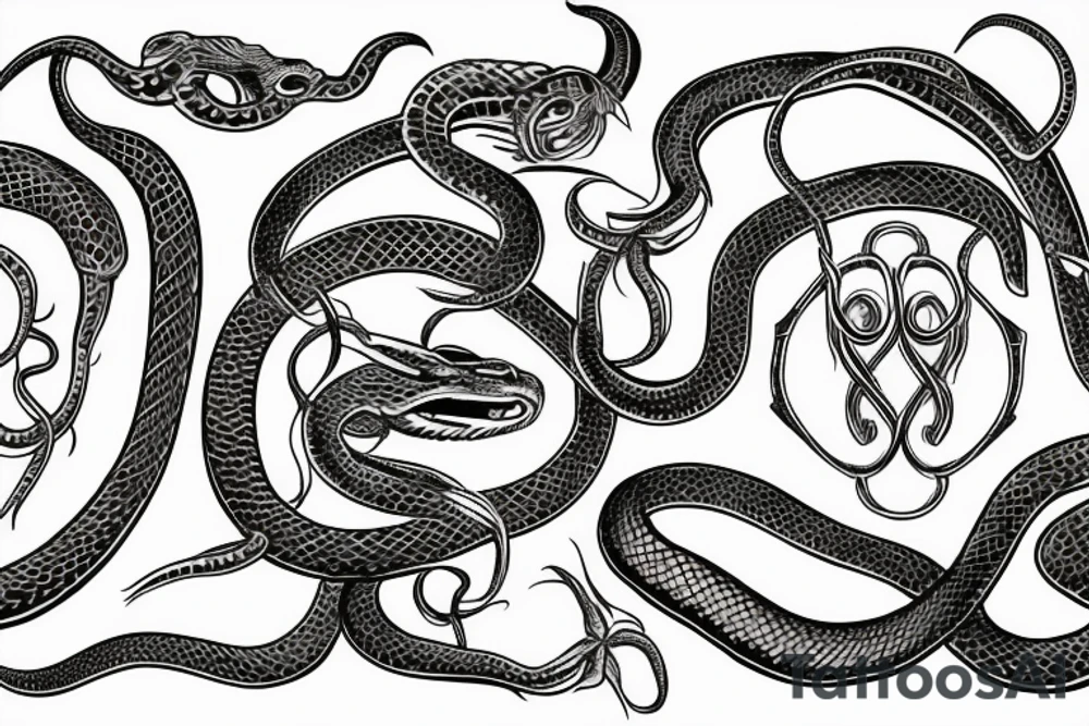 uroboros, snake in cyrcle tattoo idea
